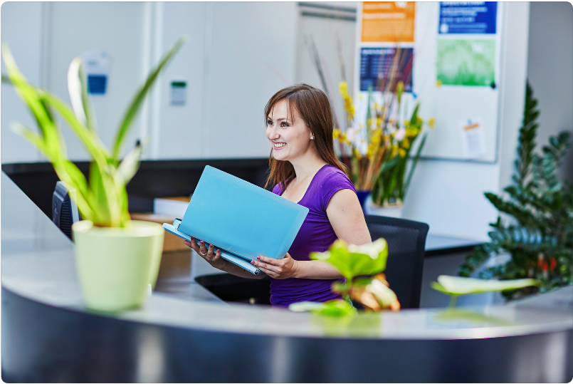 Temporary Receptionist in UK