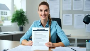 Professional cleaner working in a Birmingham office