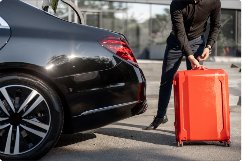 Professional concierge greeting guests