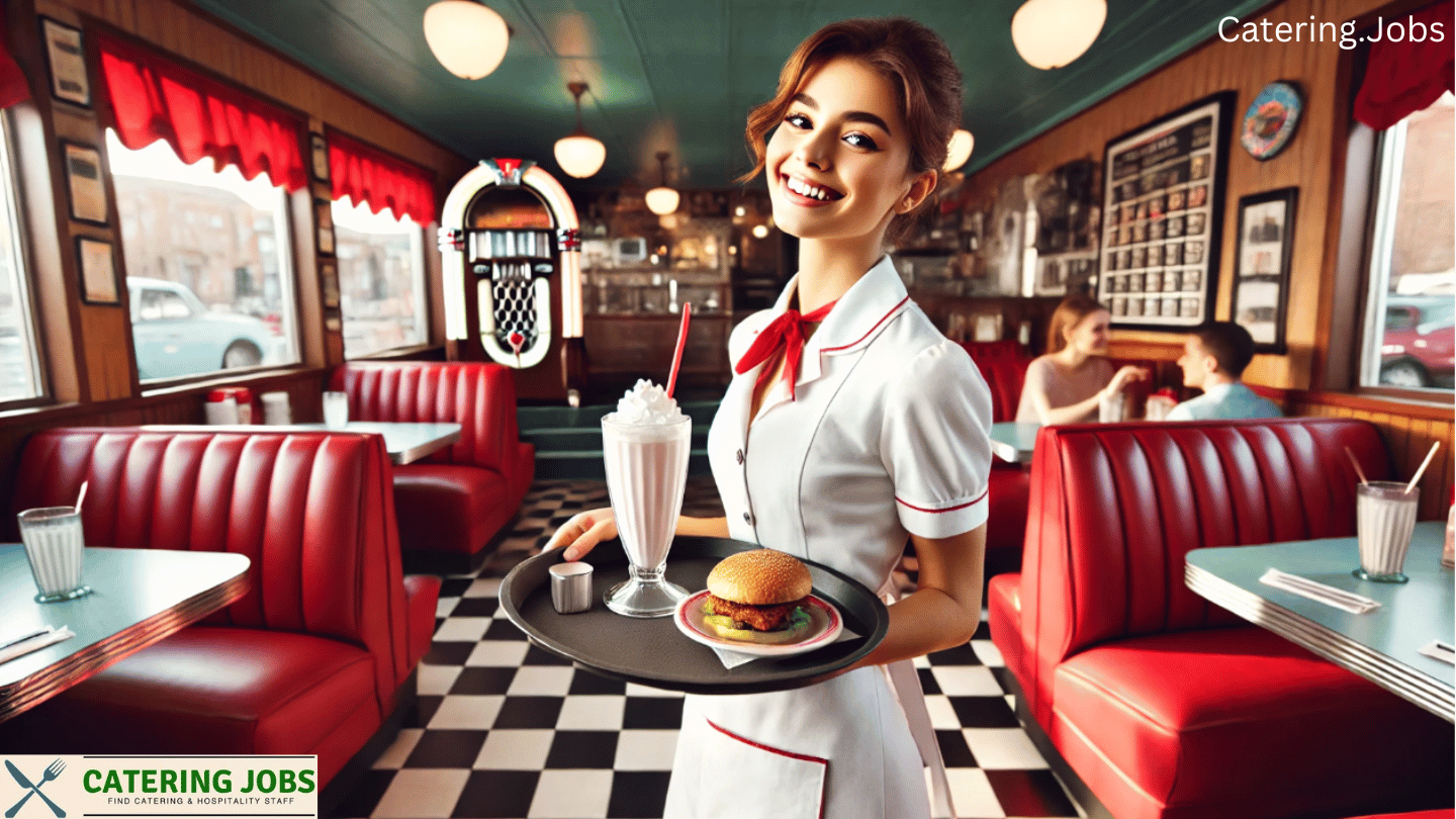 Waiters efficiently serving food and drinks to guests at an event