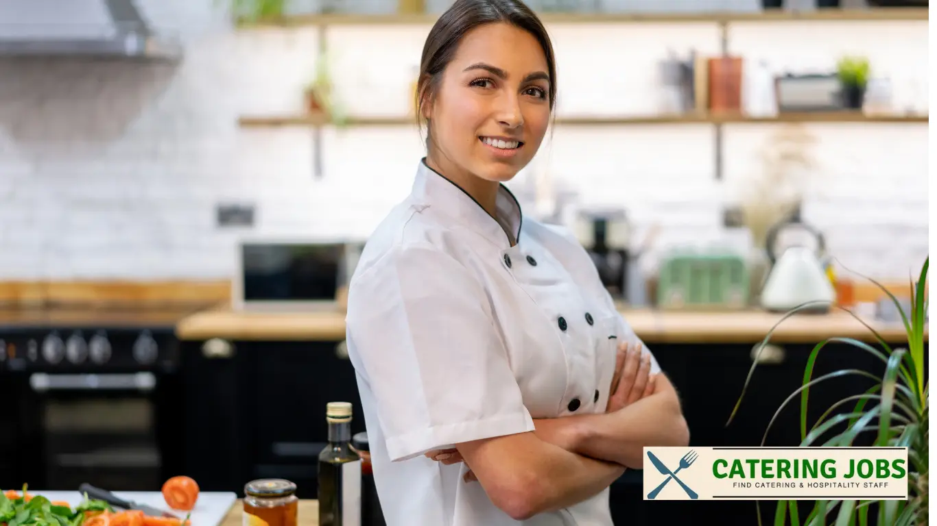 Team of school chefs in a kitchen