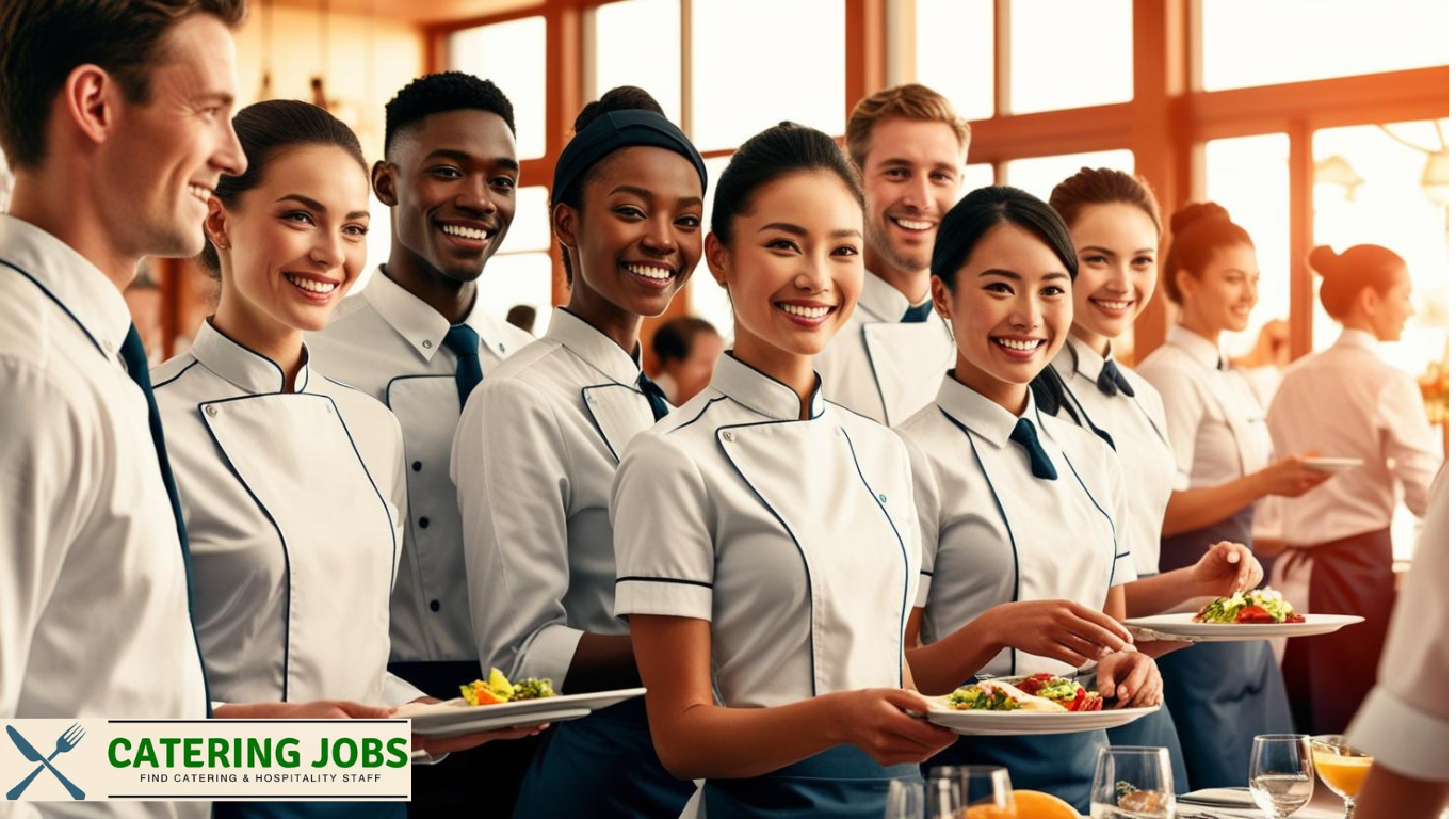 Temporary waiting staff preparing drinks at a bar