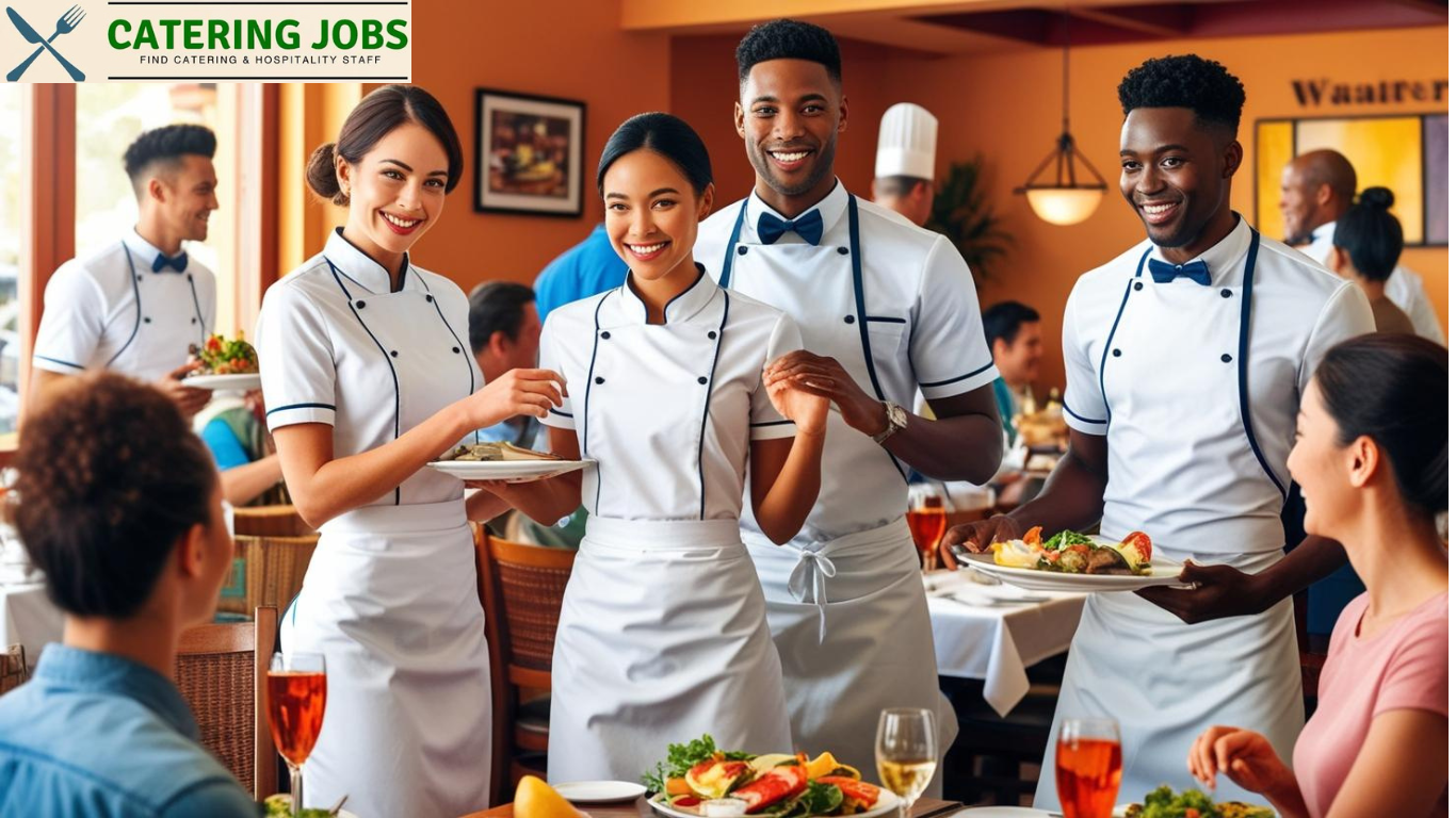 Professional cocktail waiter serving guests
