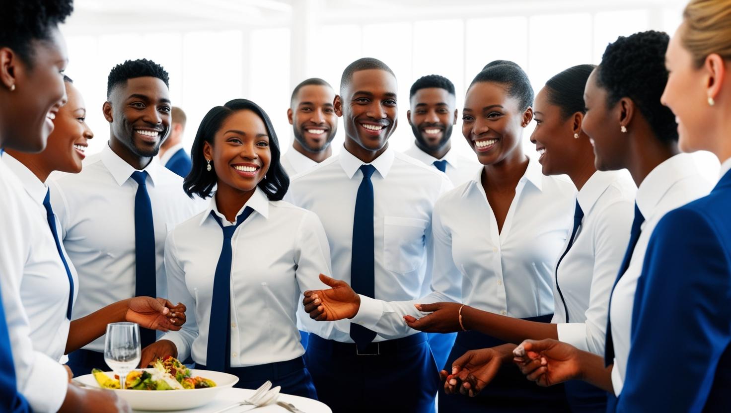 Professional catering team