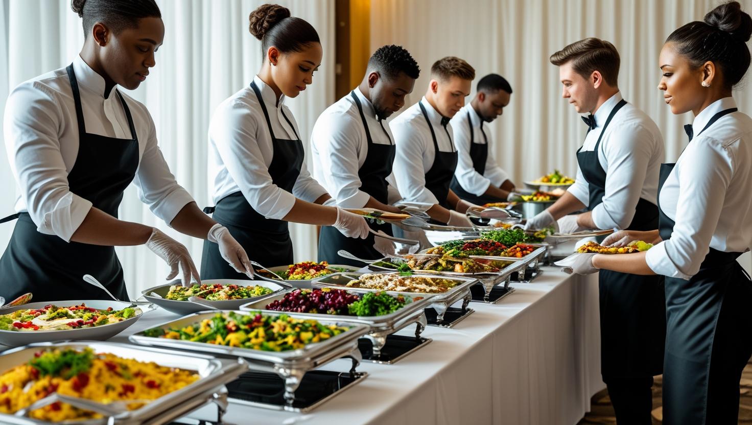 Close-up of a chef meticulously plating a dish