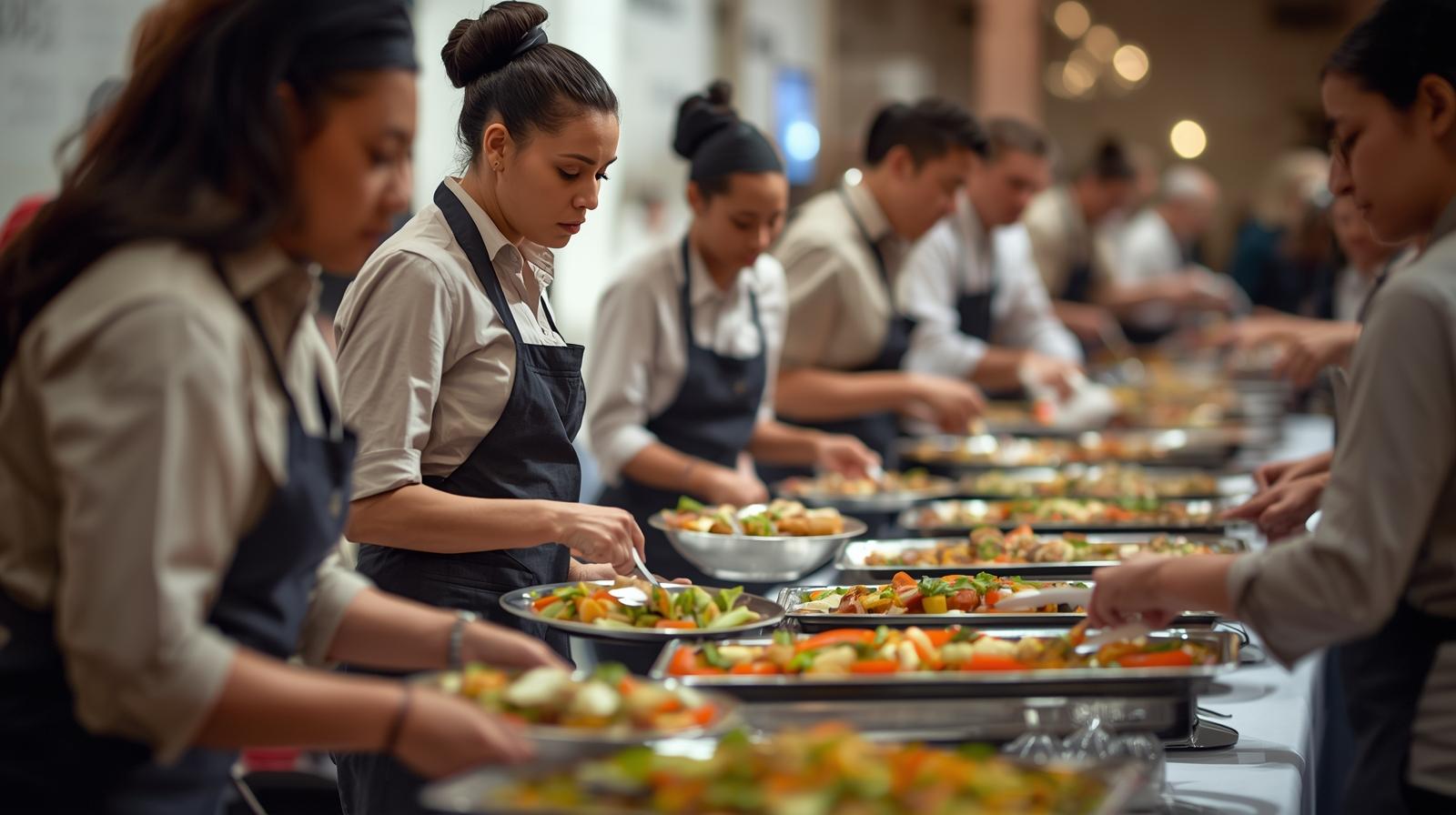 A chef meticulously plating a dish