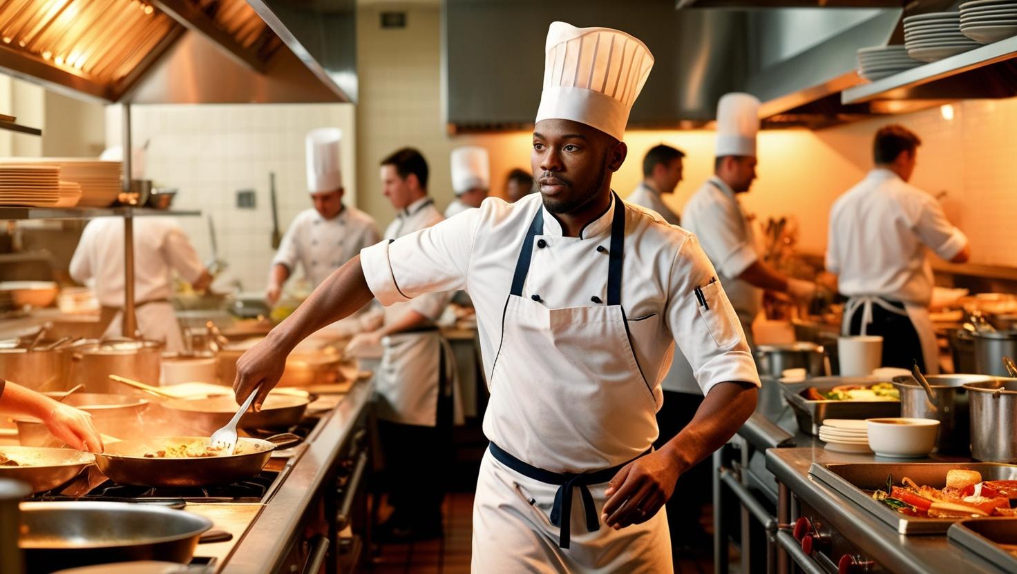 Kitchen porter in action